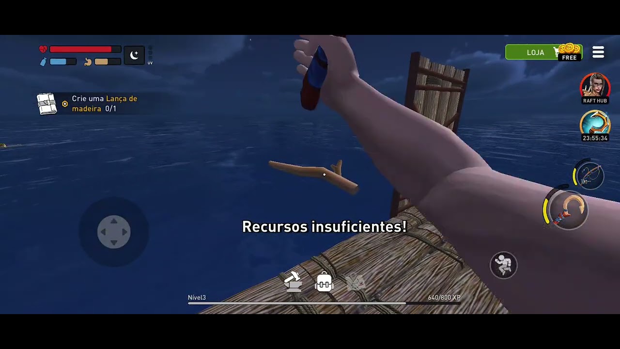 Jogando Survive ao oceano até conseguir uma oficina kkk