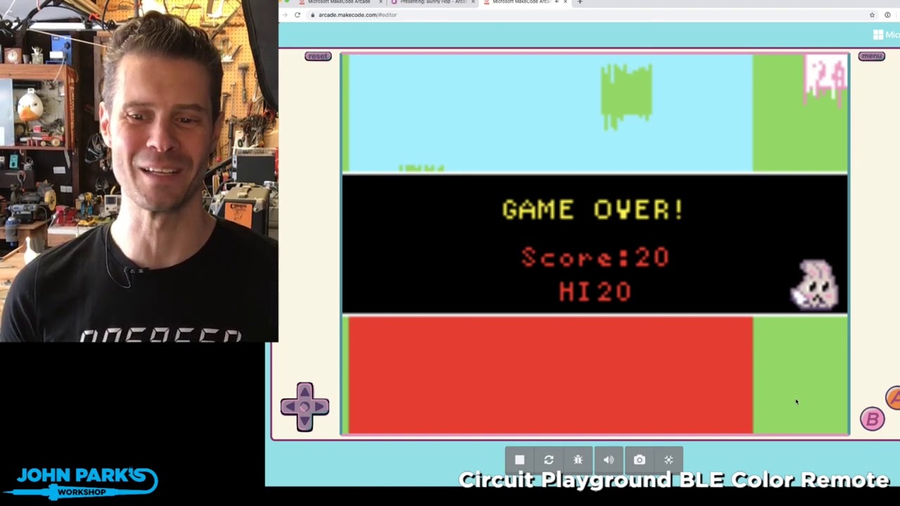 MakeCode Arcade Game of the Week: Bunny Hop @adafruit @johnedgarpark #adafruit @MSMakeCode #makecode