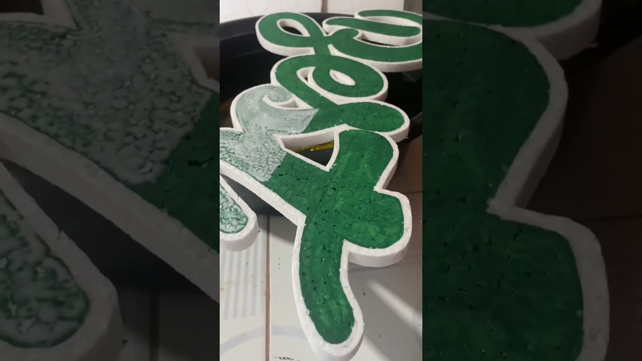 How I put Glitters | Styrofoam Cutouts #diy #styrofoamdecoration #1millionviews #viral #shorts