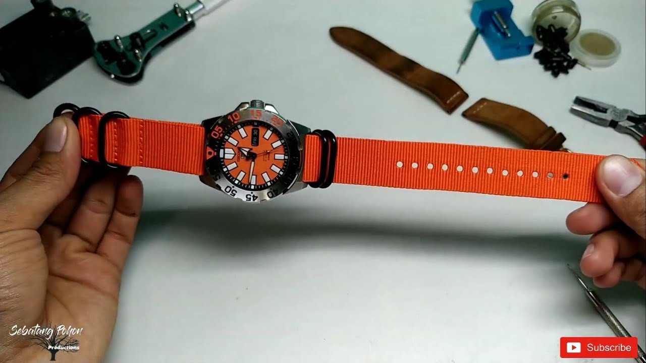 Strap ZULU orange‼️ Seiko SRP483 Baby monster orange