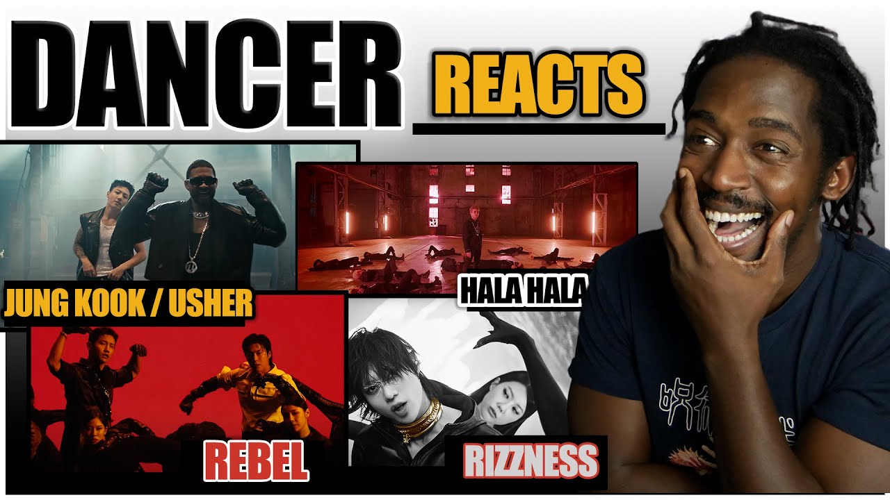 DANCER REACTS TO 정국 (Jung Kook) FEAT Usher + TVXQ! Rebel + ATEEZ - HALA HALA + TAEMIN The Rizzness