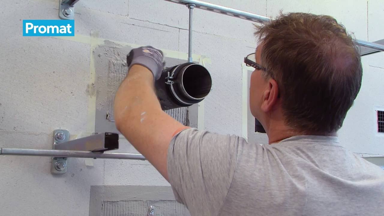 Montage - Armaflex stalen leiding 100x2mm met PROMASTOP® -CC en PROMASTOP® -W