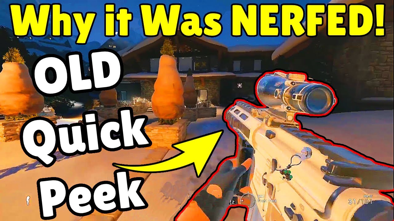 Why Ubisoft Nerfed The Old Quick Peek / Lean So Much - Rainbow Six Siege