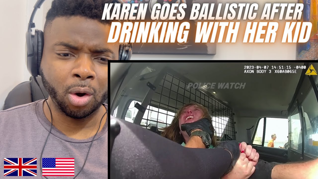 Brit Reacts To KAREN GOES ABSOLUTELY BALLISTIC AFTER GETTING WASTED WITH HER KID!