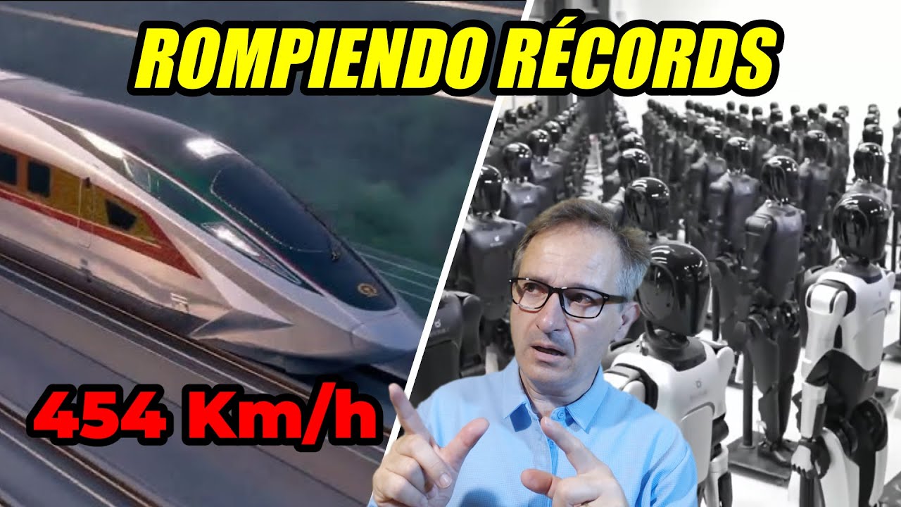 🚨 CHINA ROMPE RÉCORDS Fabrican ROBOTS en MASA | Tren de Alta Velocidad CR 450 llega a 453 km/h y MÁS