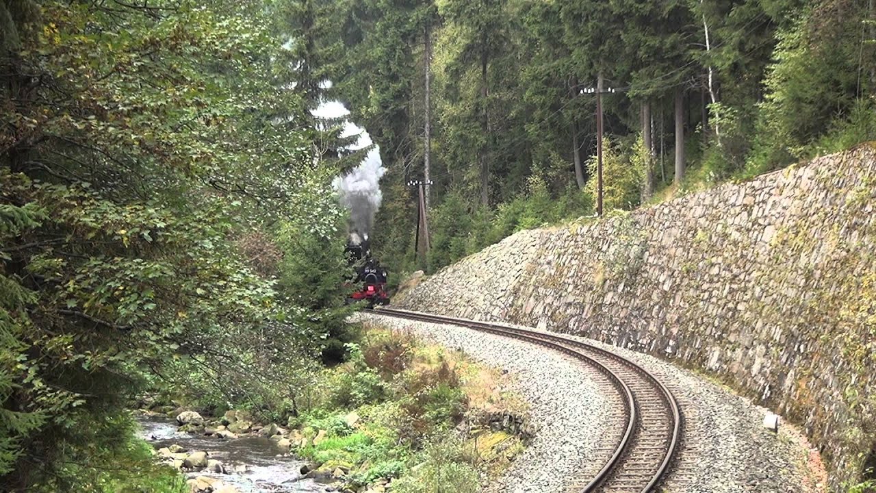 Pressnitztalbahn - IVk 99 542 an der St&uuml;tzmauer hinter Schmalzgrube
