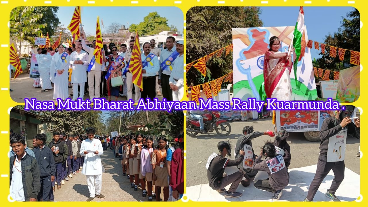 Mass Rally!!Nasa Mukt Bharat Abhiyaan!! Brahmakumaris Kuarmunda, Rourkela, Odisha!!