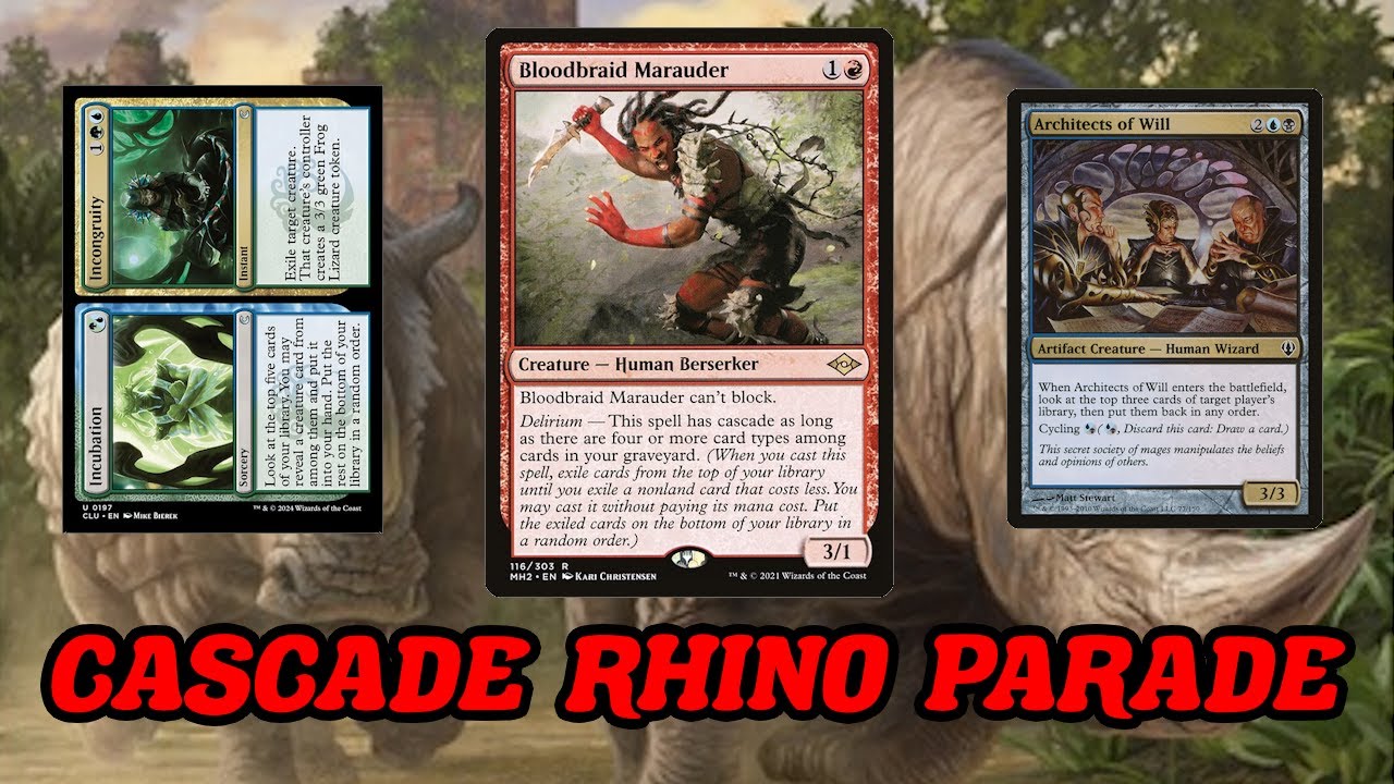 CASCADE RHINO PARADE! Legacy Four Colour Blood Marauder Crashing Footfalls MTG
