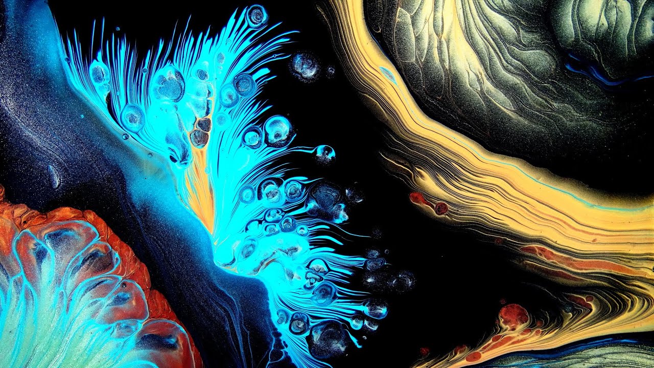 (536) Deep Sea ~ SPLIT CUP pour ~ Fluid art painting ~ #StayCreative ~ Fiona Art