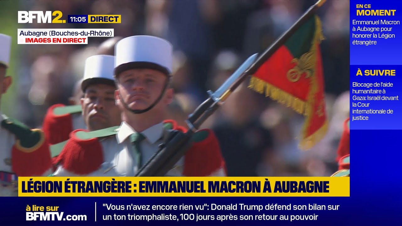 🟡Suivez en direct l'hommage à la Légion étrangère d'Emmanuel Macron à Aubagne