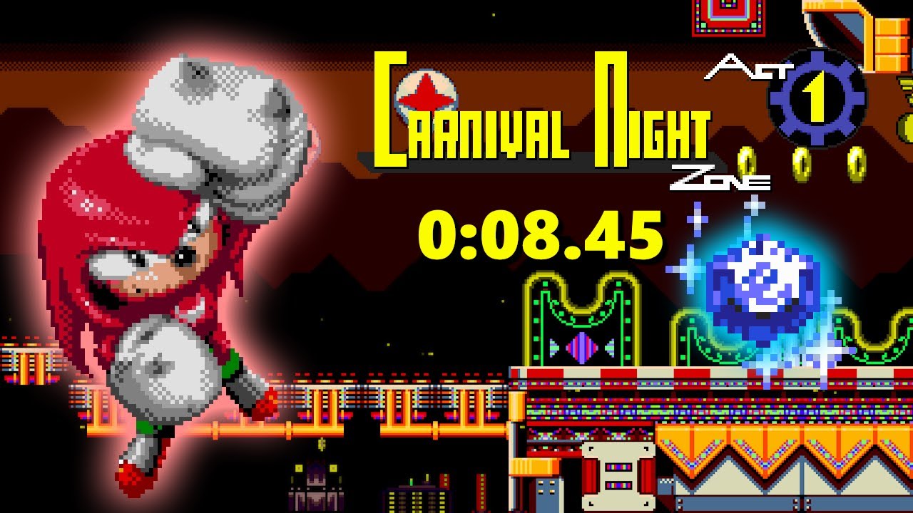 Sonic 3 A.I.R.: D.A. Garden Edition - Time Stone Trials | Carnival Night 1 - 0:08.45 (Knuckles)