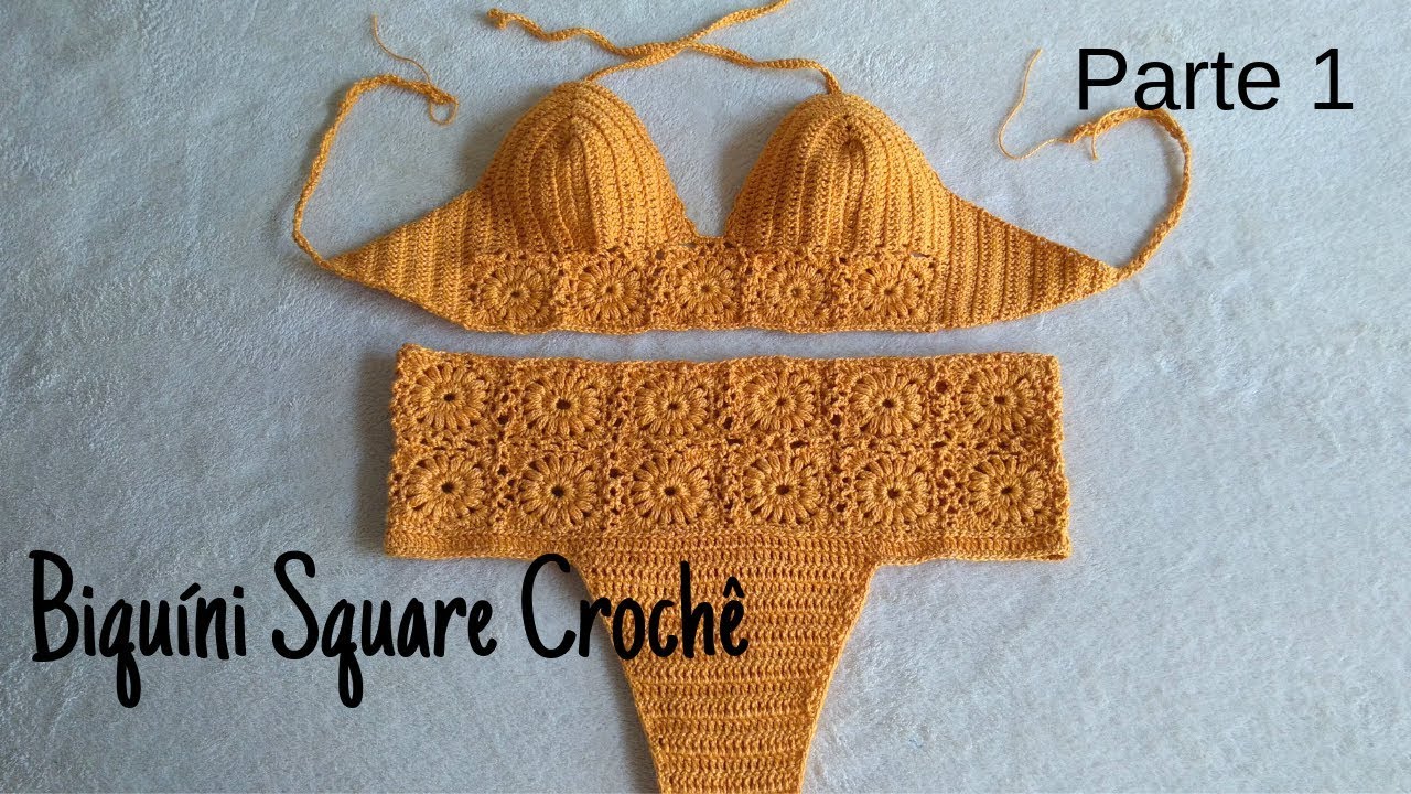 Biquíni de Crochê com Square | Parte 1