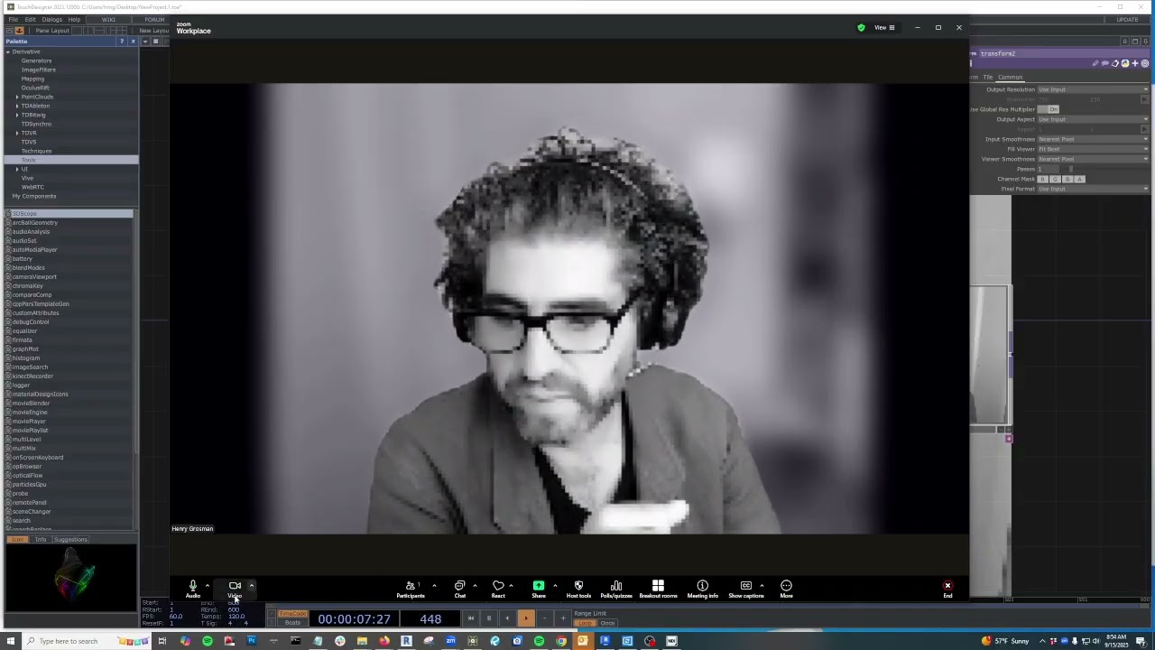 Using TouchDesigner as Video output to Zoom Workflow