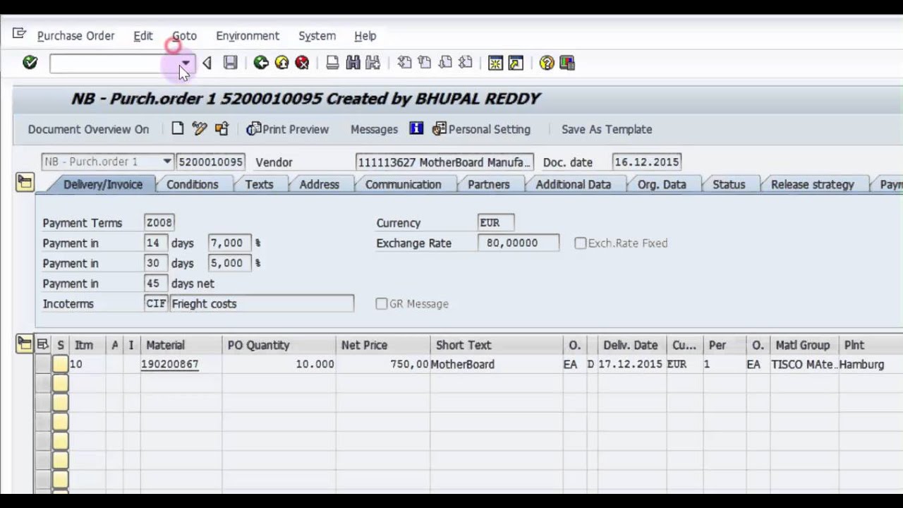 Как использовать функцию копирования и вставки в SAP — Видео по основам SAP
