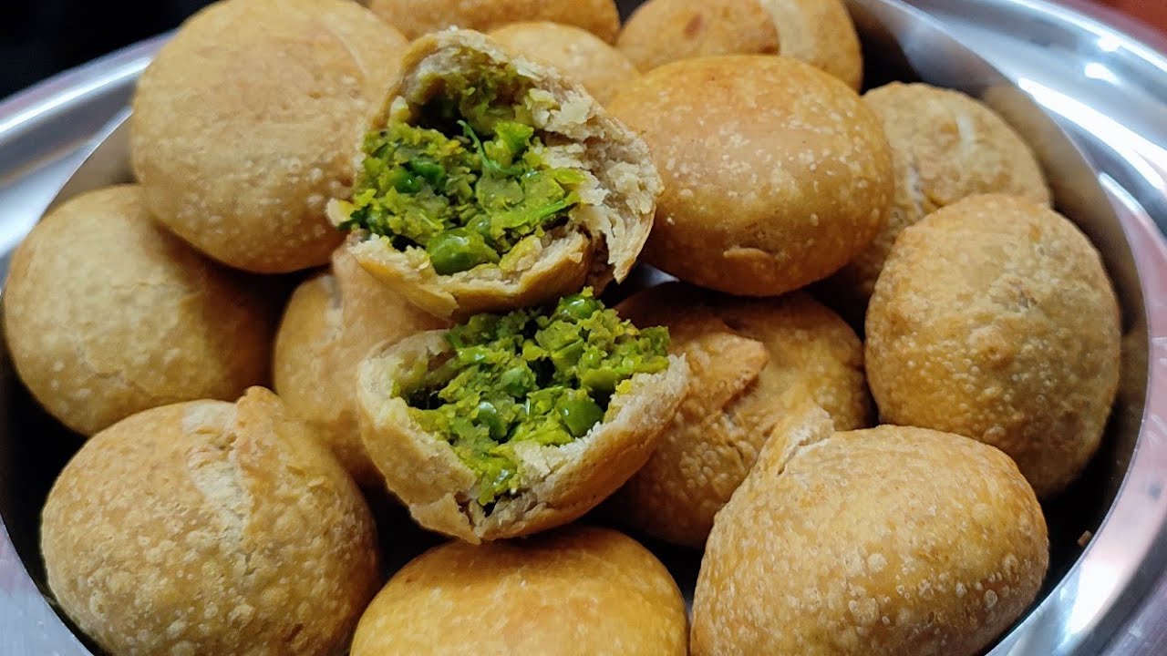 मटर की स्पेशल खस्ता मसाला बाटी | Matar Masala Baati Recipe | Matar Litti |Rina Rai Kitchen |