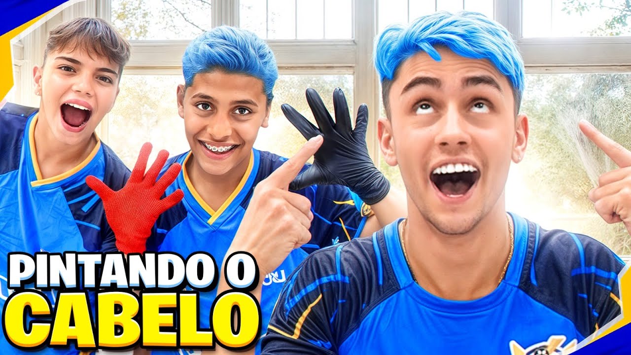 PINTEI MEU CABELO DE AZUL DE NOVO!