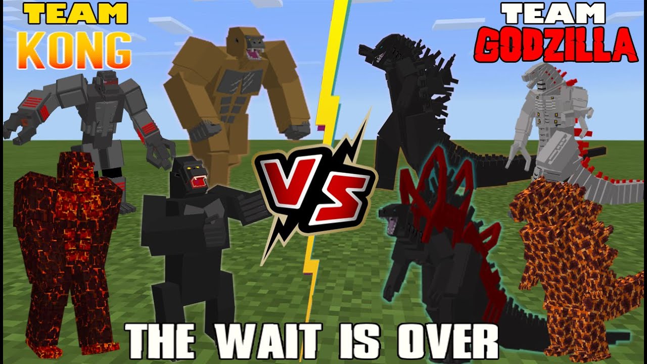 Team Kong VS Team Godzilla (Why wait for the MOVIE?) Minecraft PE