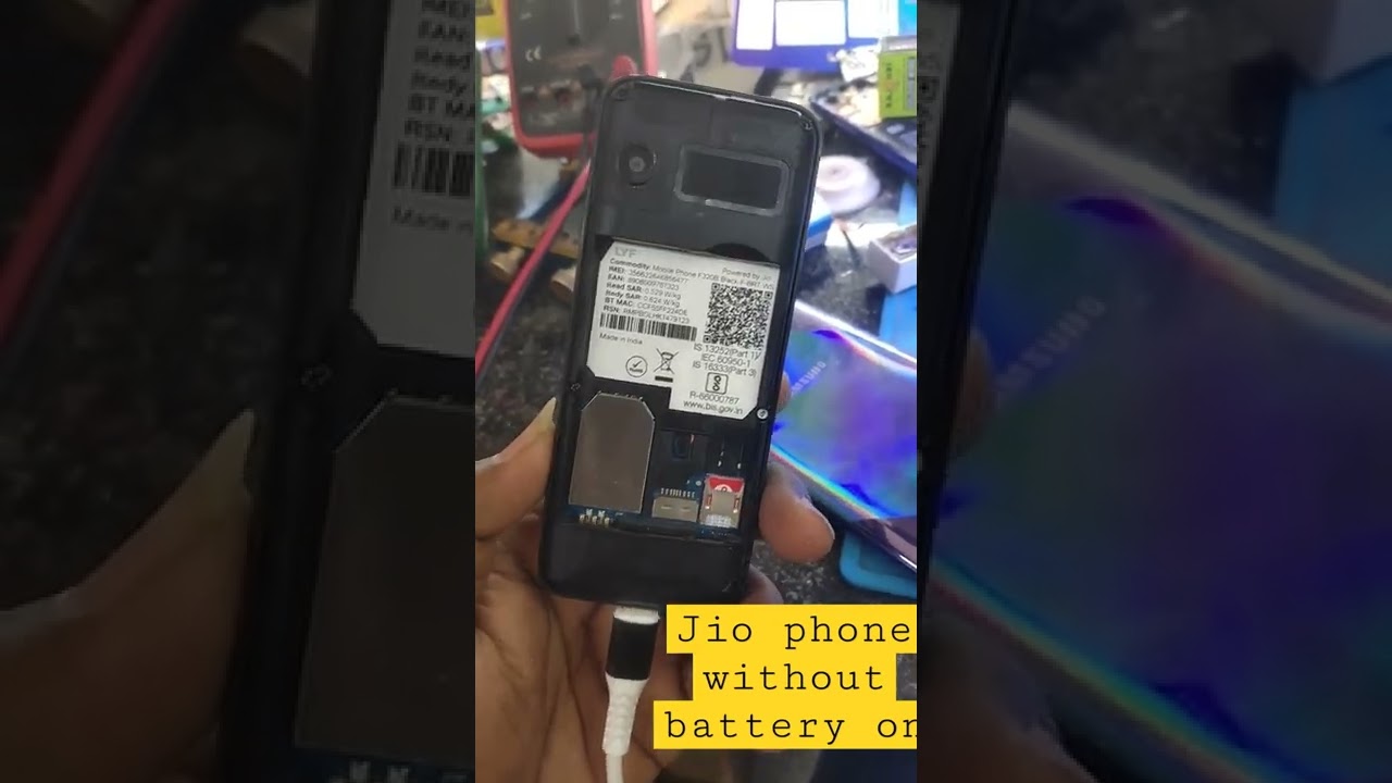 jio phone without battery on