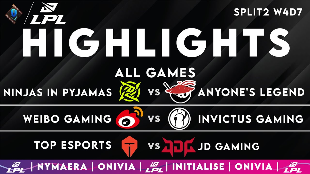 LPL Split 2 Highlights 2025 W4D7 ALL GAMES | LPL 2025 by Onivia