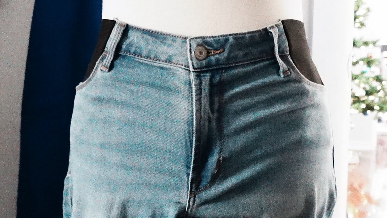 HOW TO FIX A PANT WAIST BIGGER WITH WIDE ELASTIC