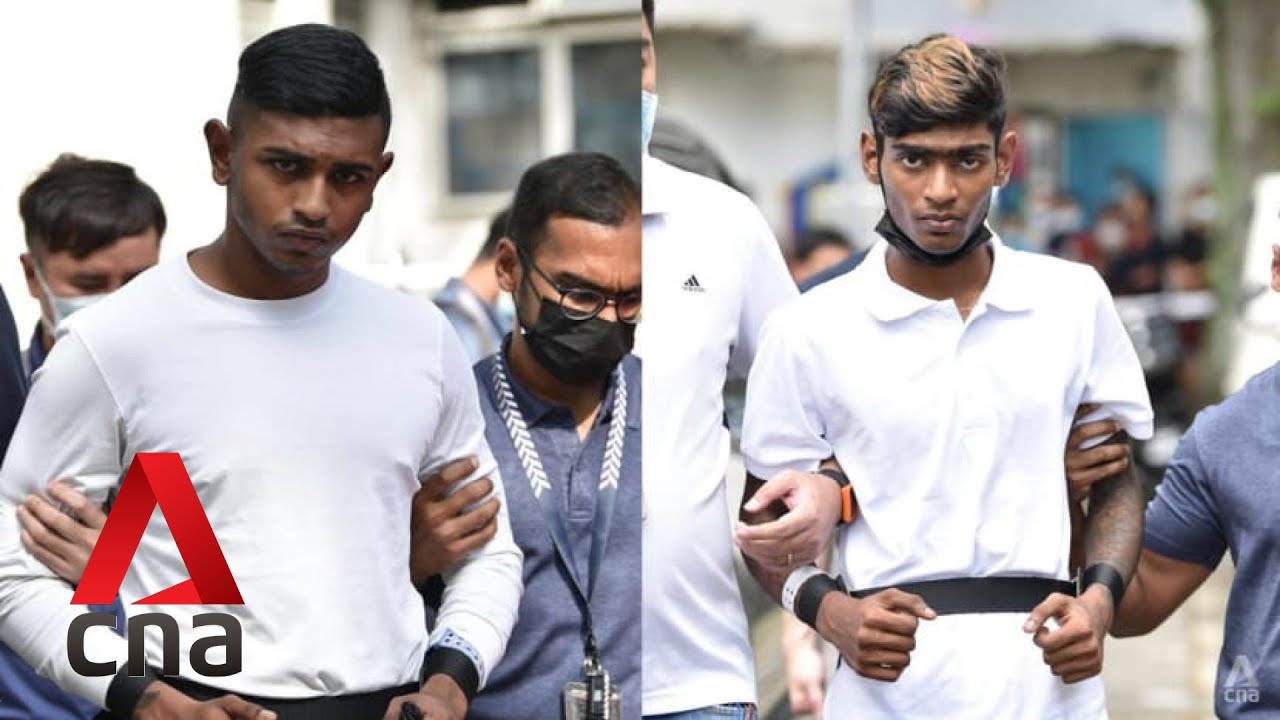 Boon Lay Drive slashing suspects escorted back to crime scene