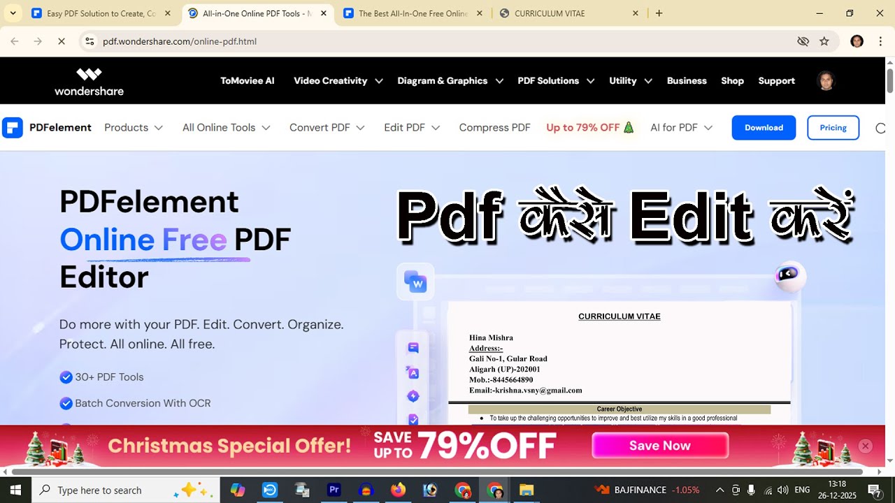 Free Pdf Edit online | Pdf resume kaise edit kare | Pdf edit kaise kare | Online Pdf Edit kaise Kare