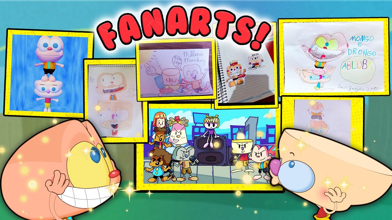 REAGINDO A FANARTS DOS ABLUBANAUTAS! 🤯 - Mongo e Drongo e Equipe Abluba - Abluba Sisters.