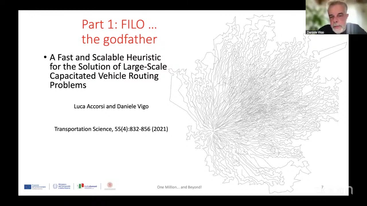 [Scheduling Seminar] Daniele Vigo (Unibo CIRI-ICT) | One Million ... and Beyond! Solving Huge VRPs