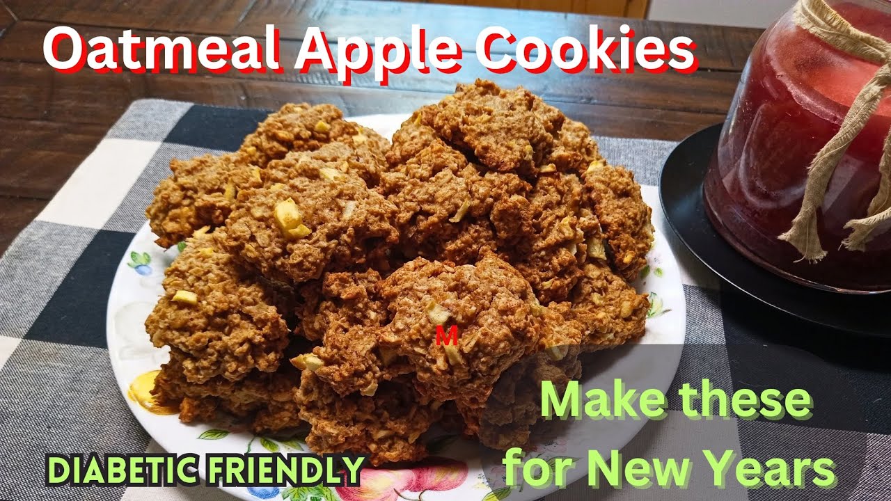 Tasty Oatmeal Apple Cookies 🍎 #cooking #recipe