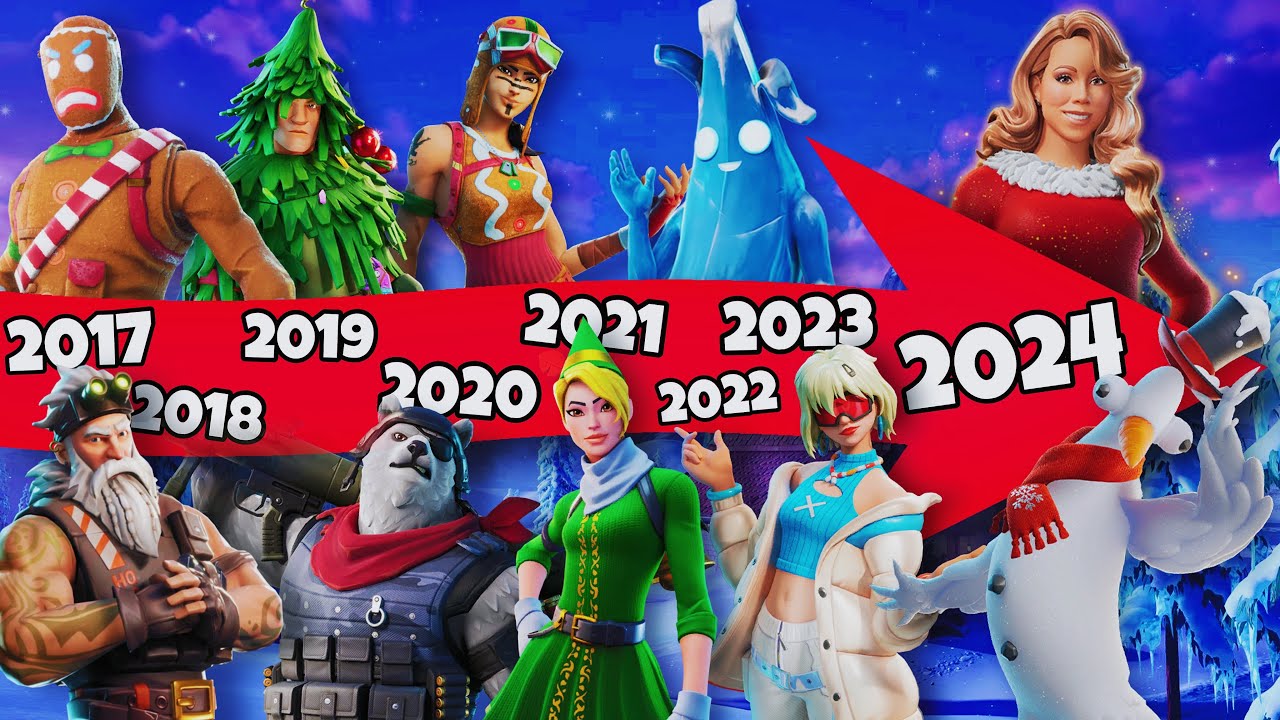 Every Fortnite Christmas Skin🎅🎄(2017-2024)