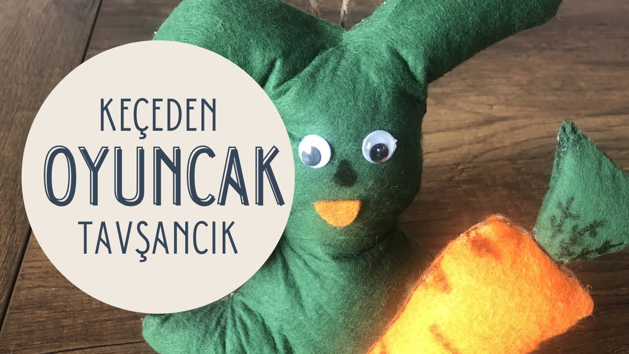 Keçeden Tavşan Çıktı :) 🐰🥕  | Keçeden Oyuncak Yapımı | Bunny Felt Ornament
