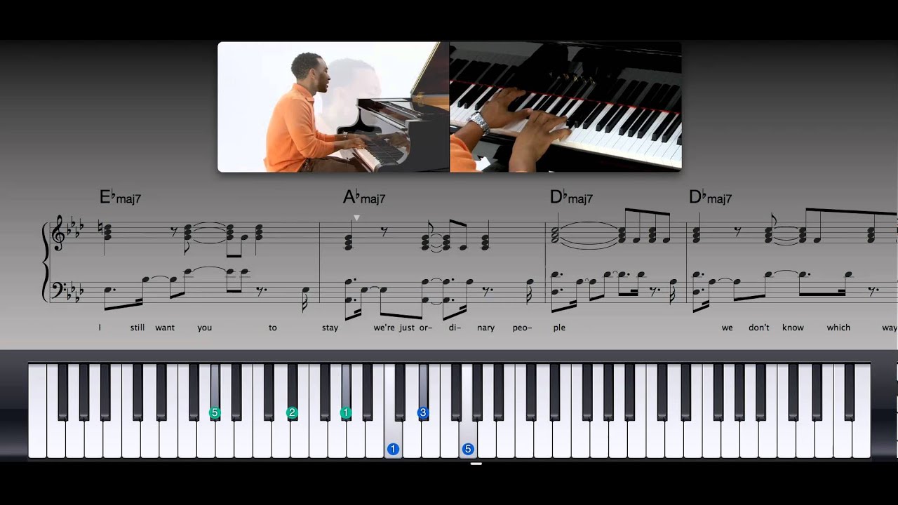 John Legend - Ordinary People (Piano Tutorial)