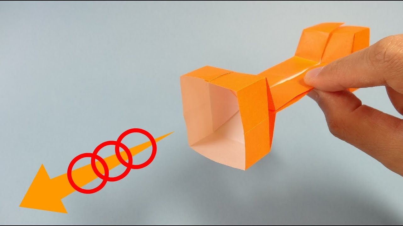 折り紙おもちゃ「くるくるボーン」Origami Toy 