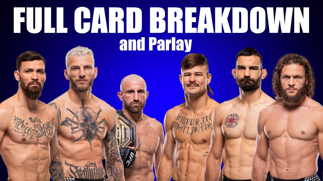 UFC 325 Full Card Breakdown and Parlay