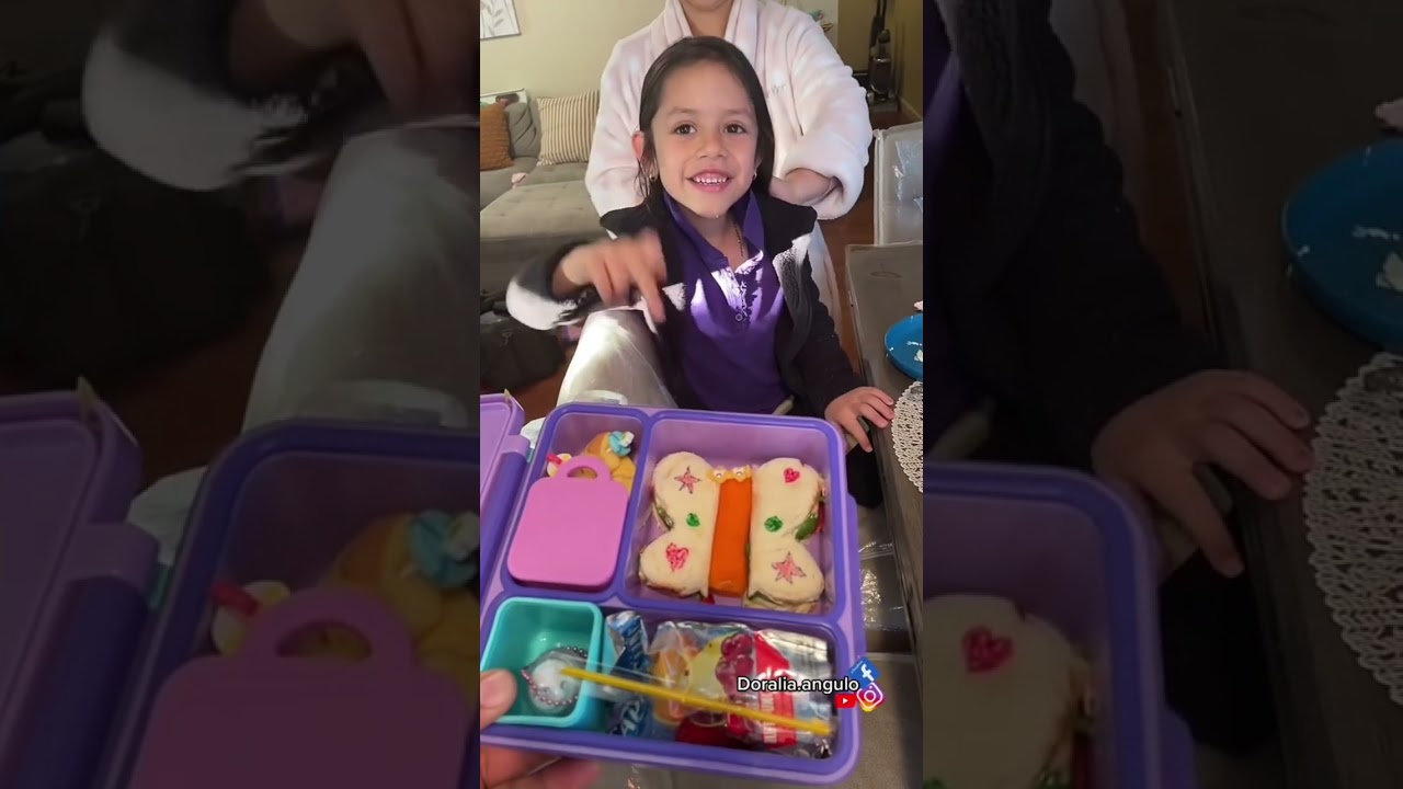😱Quedo súper hermoso 🦄Su papá le hace el lonche por primera vez 🥰 #momlife #lonche