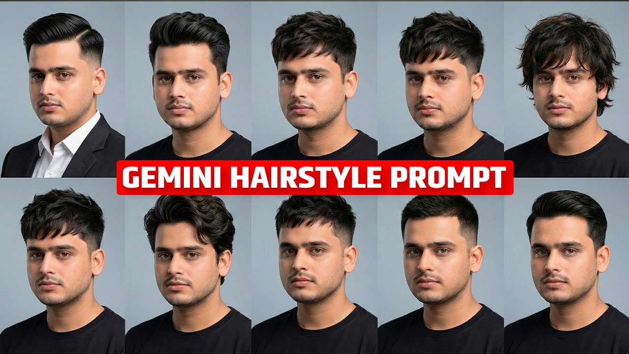 Gemini Se Hairstyle Kaise Banaye? 😱 | AI Hairstyle Try On (Male & Female)