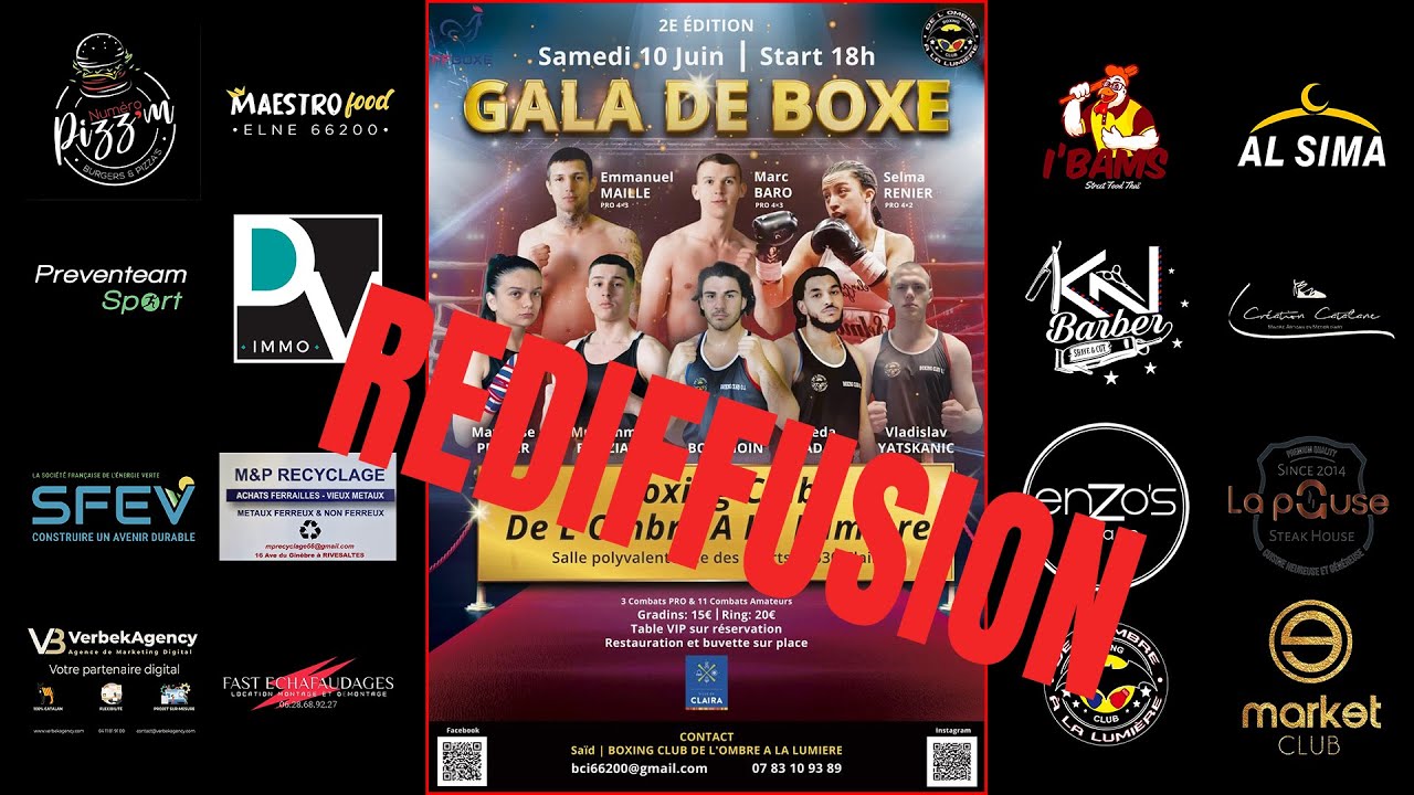 GALA DE BOXE - 2EME EDITION - BOXING CLUB DE L'OMBRE A LA LUMIERE