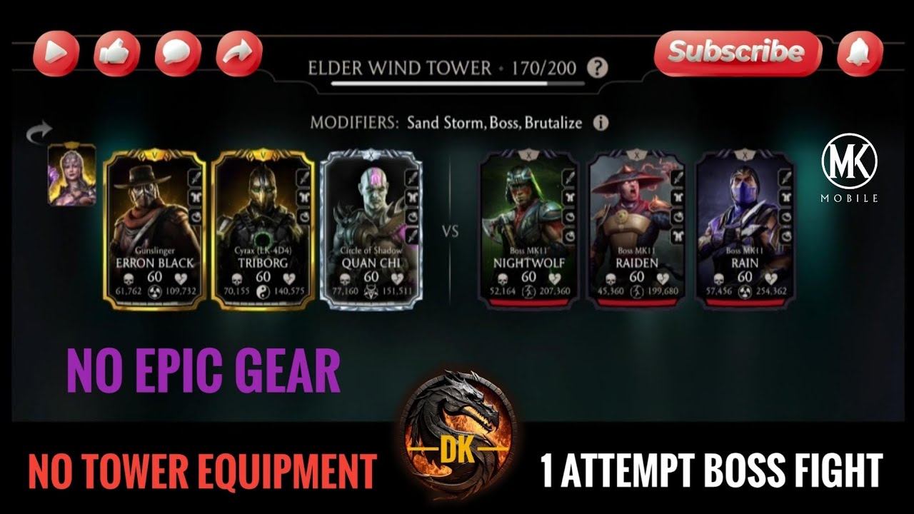 Elder Wind Tower 170 & Reward 🎮 Mortal Kombat Mobile▫️MK Mobile #mortalkombatmobile #mkmobile #mkm