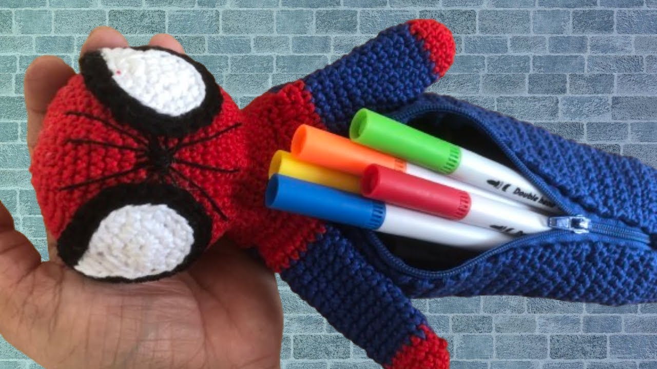 Estojo Homem Aranha amigurumi passo a passo FÁCIL| Débora Travasso #youtube
