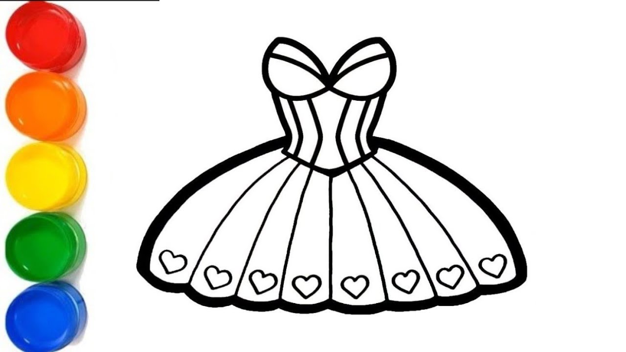 How to Draw a Cute Frock 👗 | Simple Drawing for Beginners