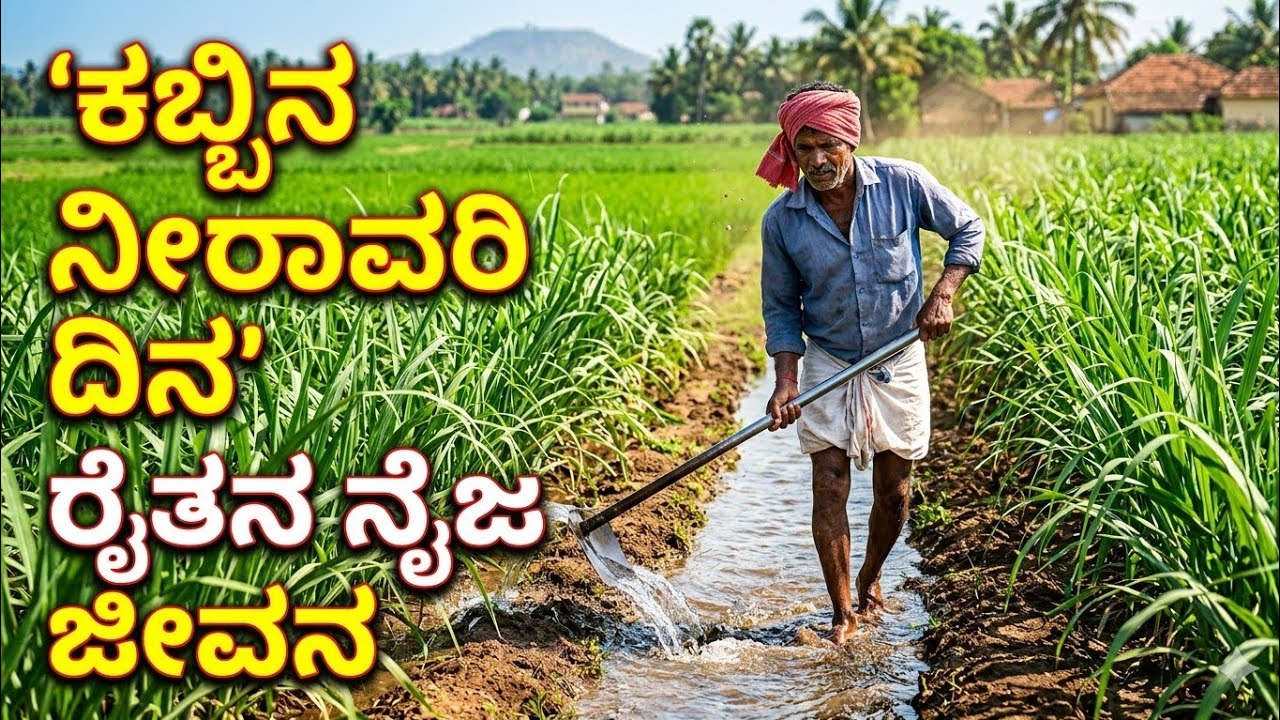 🌿 ಕಬ್ಬಿನ ಬೆಳೆಗಾಗಿ ನೀರಾವರಿ ದಿನ | ರೈತನ ನೈಜ ಜೀವನ – Live