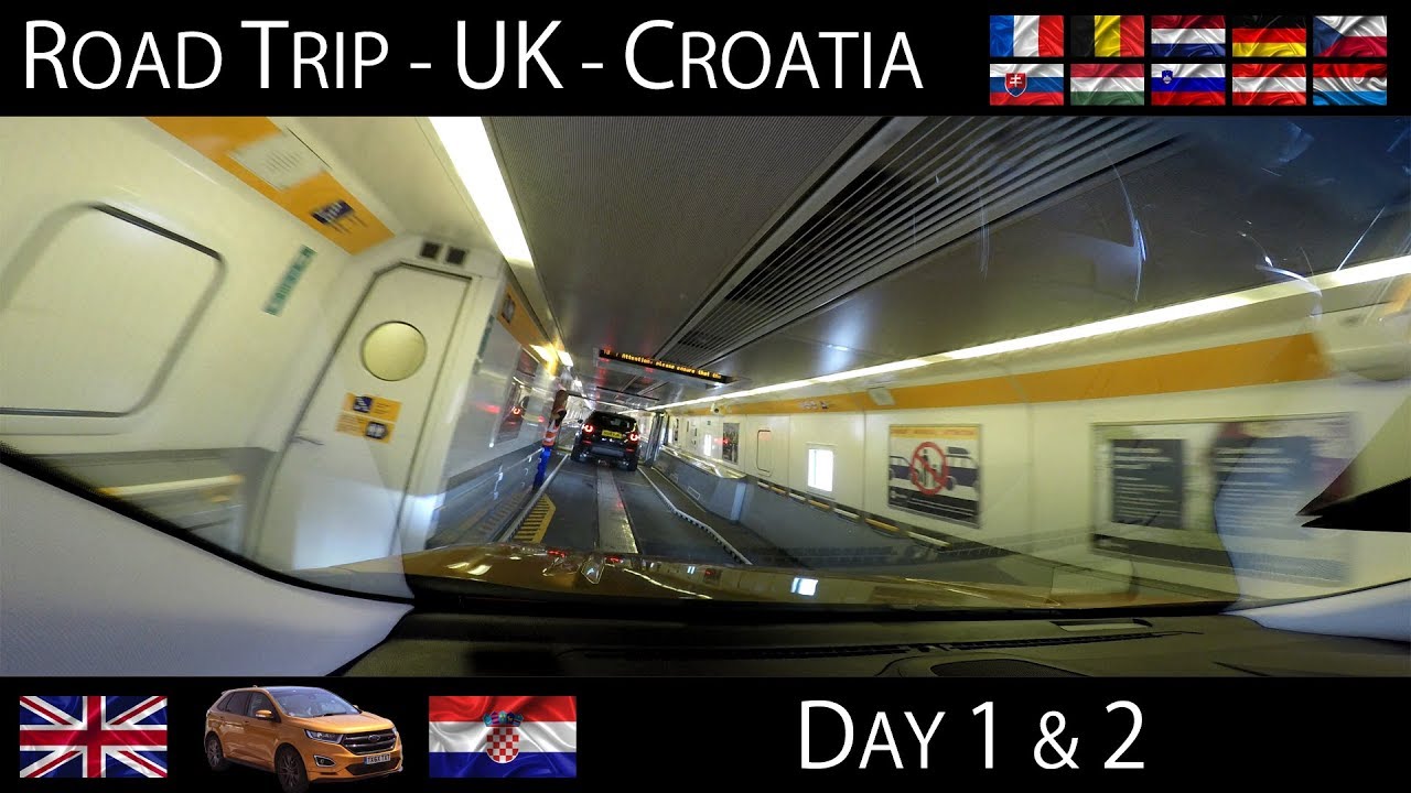 Road Trip UK to Croatia - Day 1 & 2 (Via Antwerp) Time Lapse (4K)