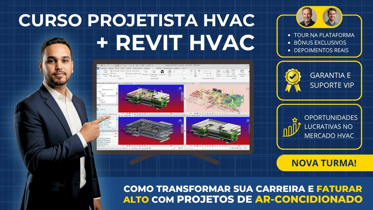 Curso Projetista HVAC + Revit HVAC: Fature ALTO e Transforme Sua Carreira com Projetos HVAC!