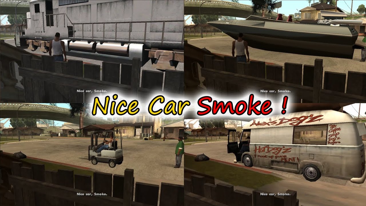 Gta SA: Nice Car Smoke! But Starts With Different Vehicle