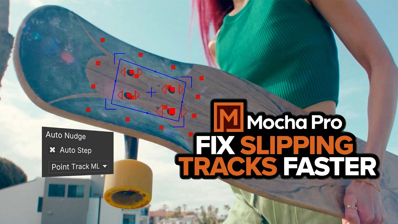 When a Mocha Pro track is slipping, try Auto-Nudge with Point Track ML