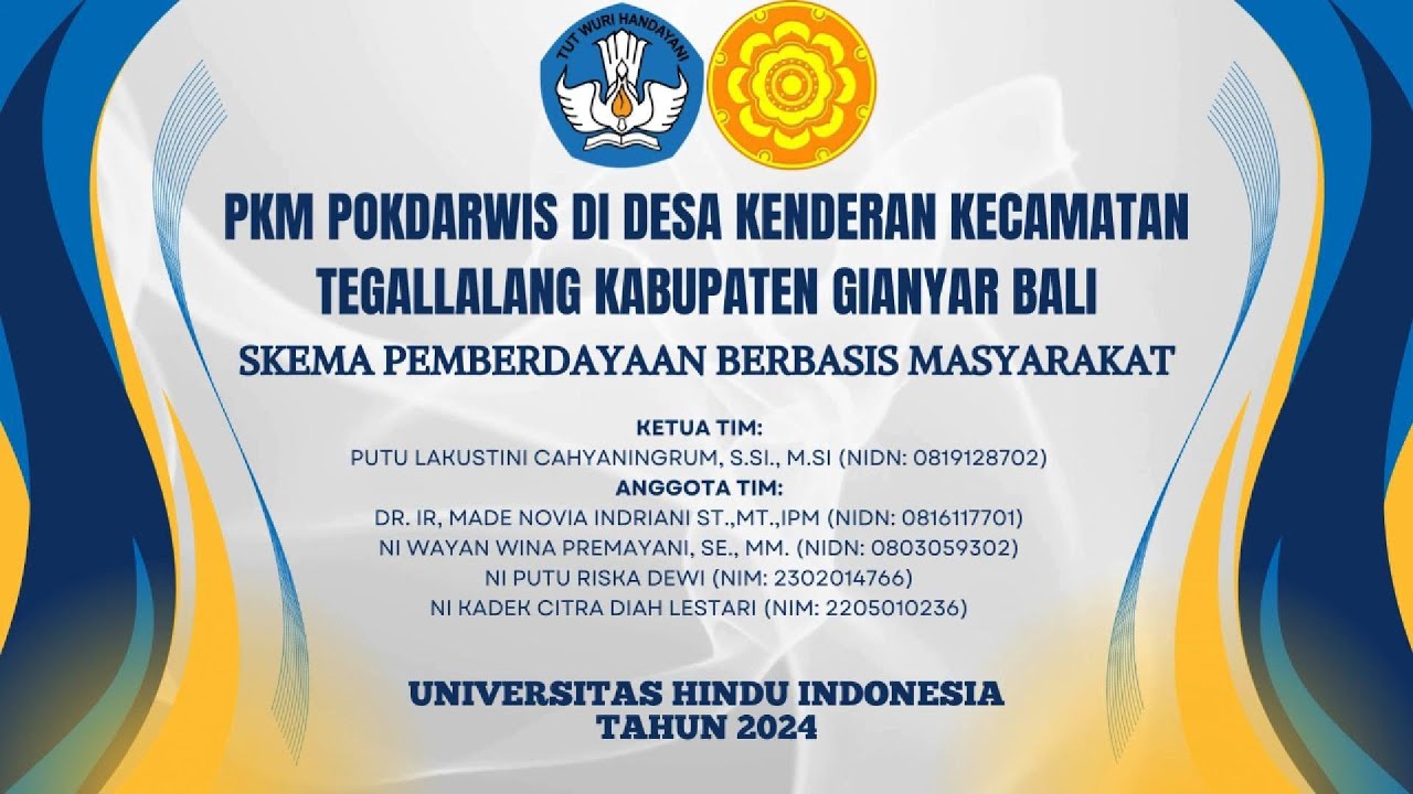 PKM POKDARWIS DI DESA KENDERAN