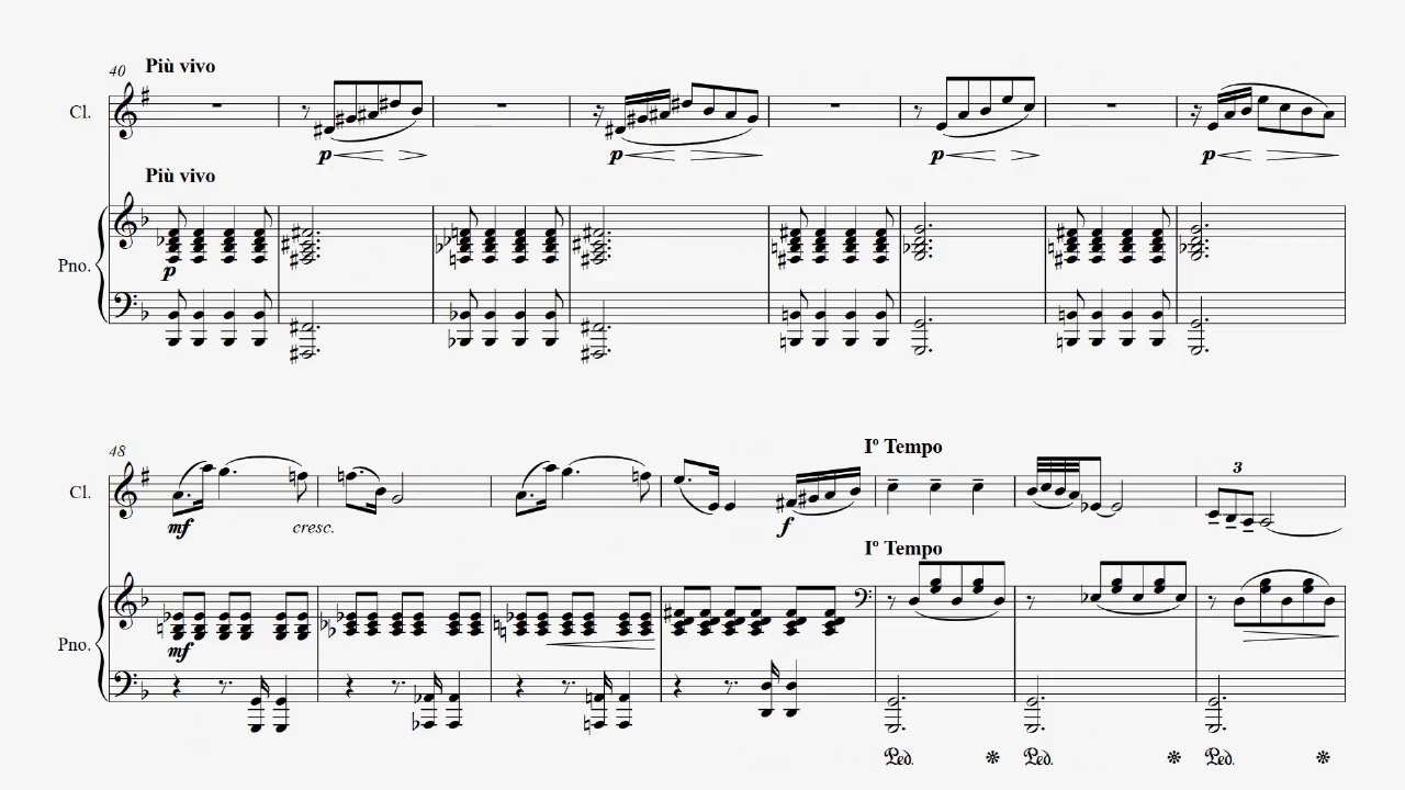 Barat, Jacques: Chant Slave for clarinet and piano (piano accompaniment)