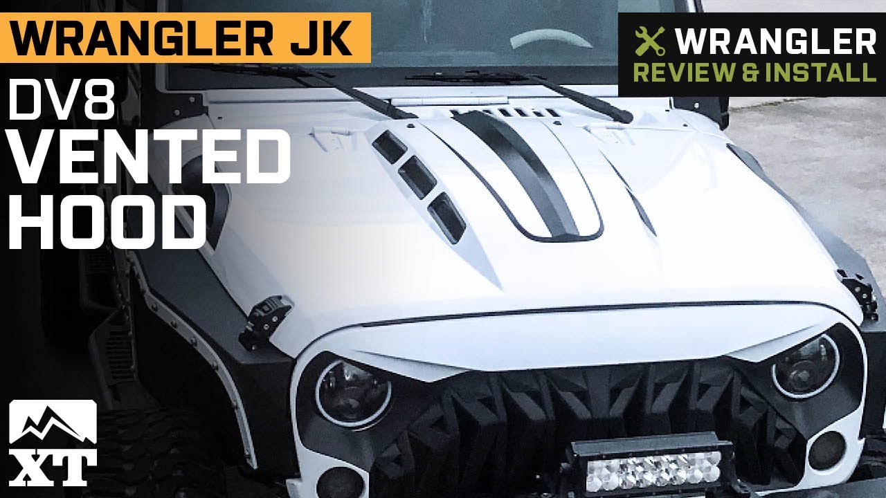 Jeep Wrangler JK DV8 Offroad Heat Dispersion Vented Hood Review & Install