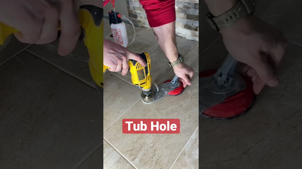 Freestanding tub drain hole. #youtubeshorts #shorts #diy