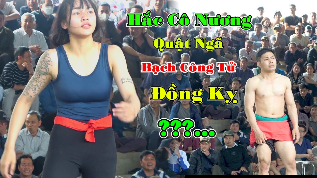 Vật Nam Nữ, Gái Thủ Đô Quật Ngửa Bụng Trai Làng Nghề Đồng Kỵ - male and female wrestling